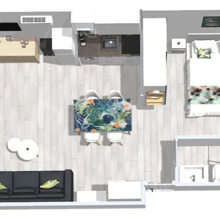 Roses Apartments Tropical Loft Vista Mar Lateral Exterior foto